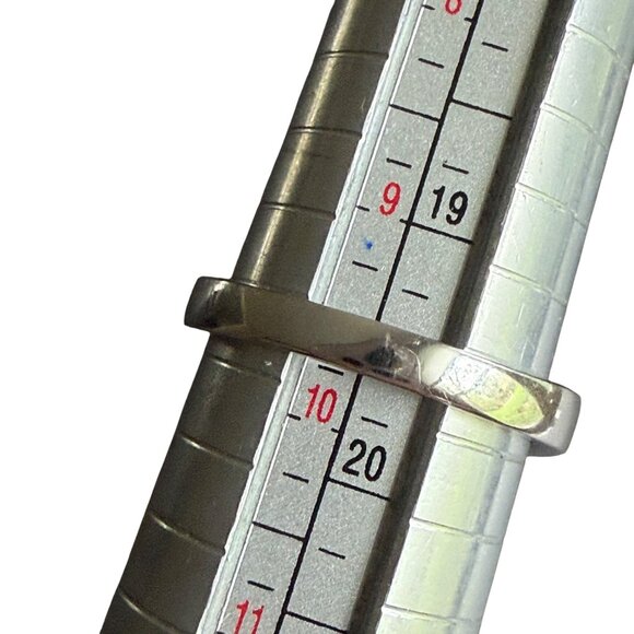 Sterling Silver Topaz Oval Blue Topaz& Filigree Design Size 10 - Picture 7 of 7